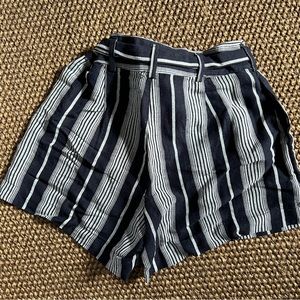 Rails Katy Striped Linen Shorts with Tie